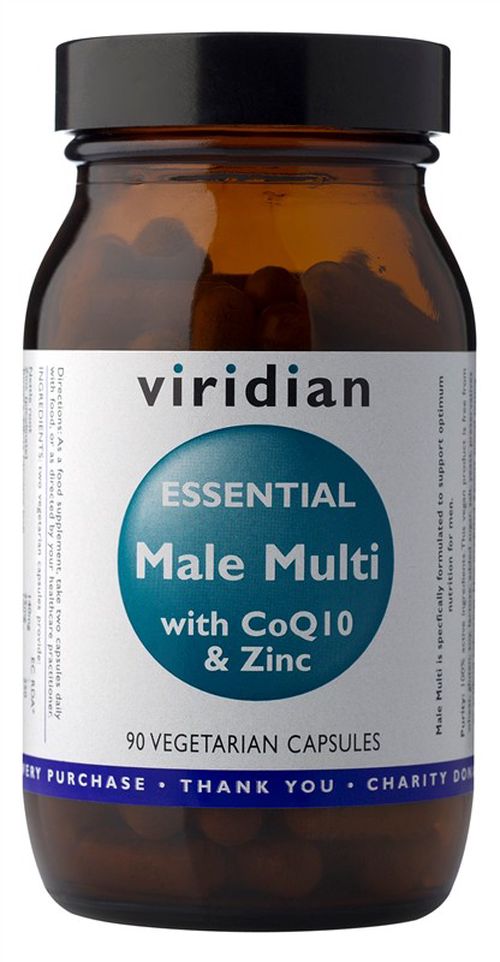Viridian Essential Male Multi with CoQ10 a Zinc 90 kapslí