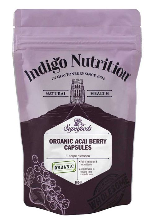 Indigo Herbs Organic Acai Berry capsules, 100 kapslí