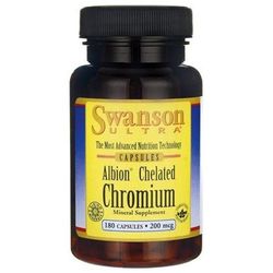 Swanson Chromium Chelated (chrom v chelátové vazbě), 200 mcg, 180 kapslí
