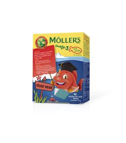 Möller’s - Omega 3 Želé rybičky, 45 želé tablet