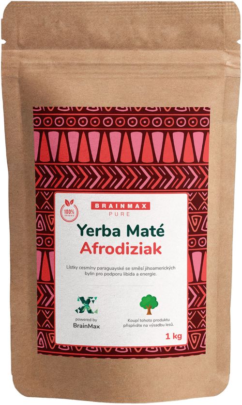 Votamax BrainMax Pure Organic Yerba Maté - Afrodiziak, 1000 g