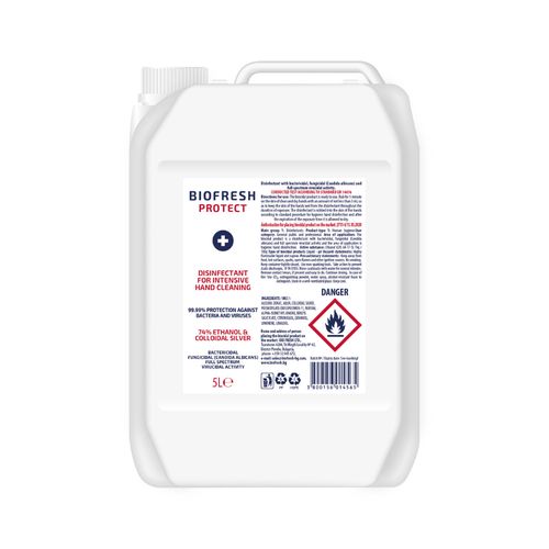 Čistící Dezinfekční Antibakteriální gel na ruce 74% etanol Biofresh 5 l