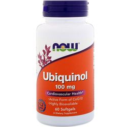 NOW® Foods NOW Ubiquinol, Kaneka, 100mg, 60 softgel kapslí